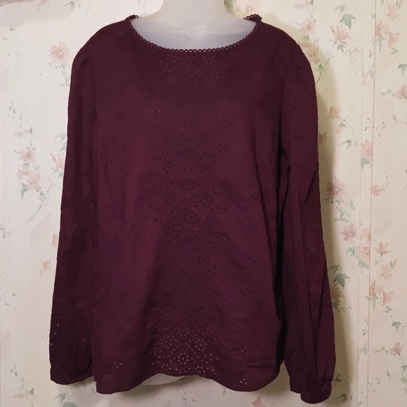GAP Tops - GAP Burgundy Blouse